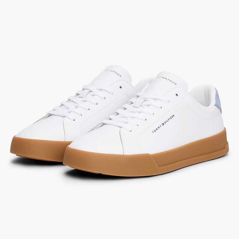 Tommy Hilfiger Leather Court Trainers image number 2